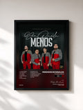 #noir Tableau de l'album Ya Duele Menos de Perdidos De Sinaloa, cadre noir, imprimé et encadré en France