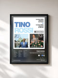 #noir Les plus belles chansons de France / Les plus belles chansons du Monde (Remasterisé en 2018) de Tino Rossi en lámina enmarcada, marco negro, impresa y enmarcada en Francia