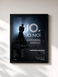 #noir Tableau de l'album 10, IO, NOI de Alessandra Amoroso, cadre noir, imprimé et encadré en France