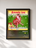 #noir Tableau de l'album Brenda Lee - Rockin' Around the Christmas Tree de Brenda Lee, cadre noir, imprimé et encadré en France