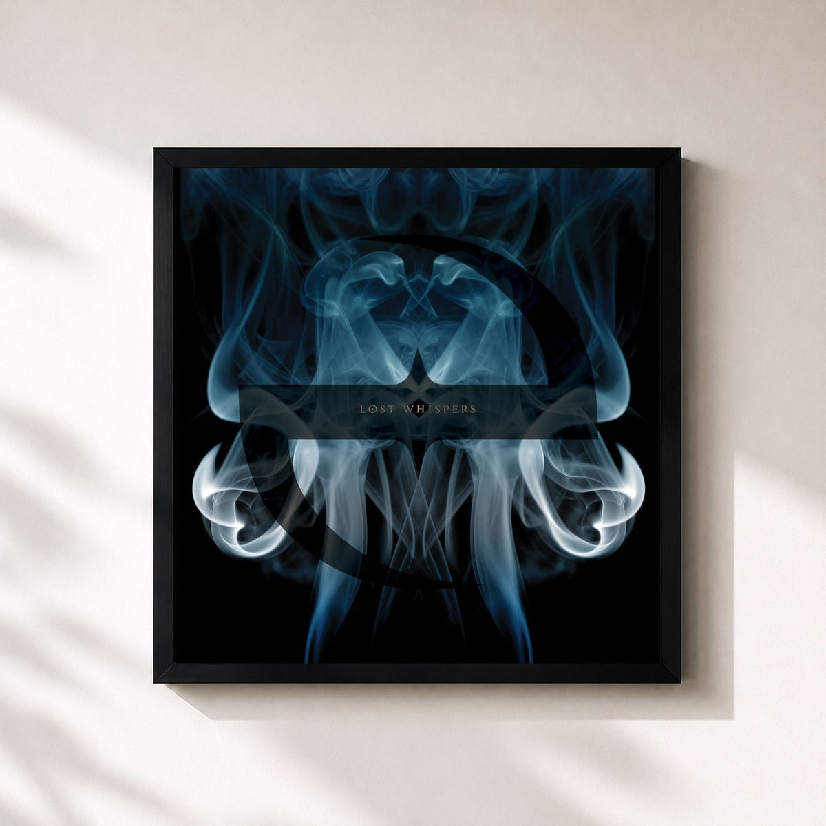 #noir Tableau carré de l'album Lost Whispers de Evanescence, cadre noir 32x32 cm