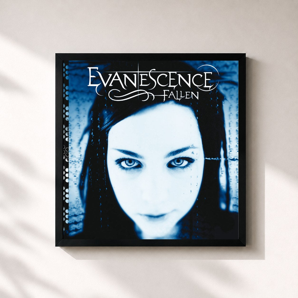 #noir Tableau carré de l'album Fallen de Evanescence, cadre noir 32x32 cm