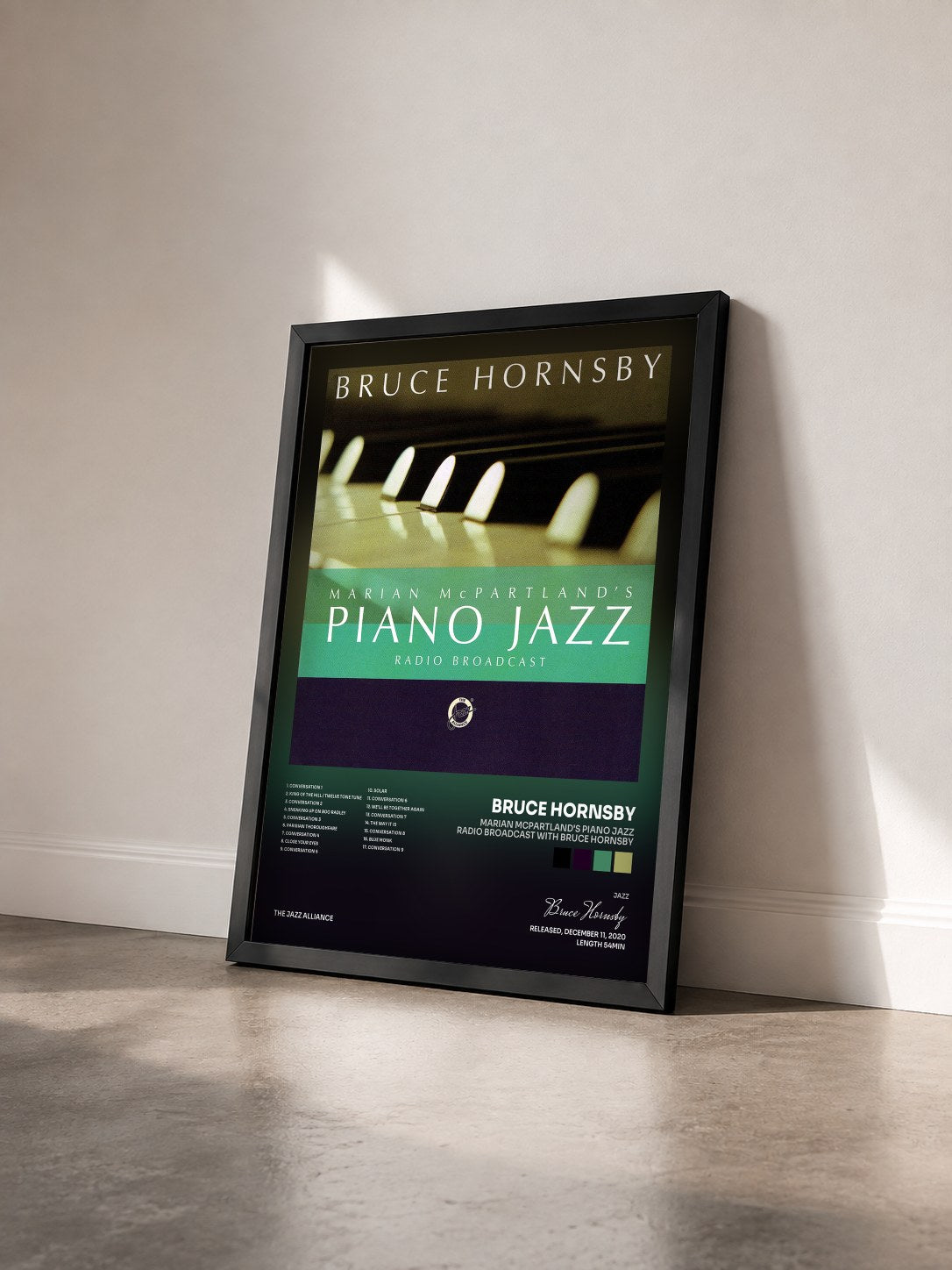 #noir Tableau de l'album Marian McPartland's Piano Jazz Radio Broadcast With Bruce Hornsby de Bruce Hornsby vu de trois quarts, cadre noir