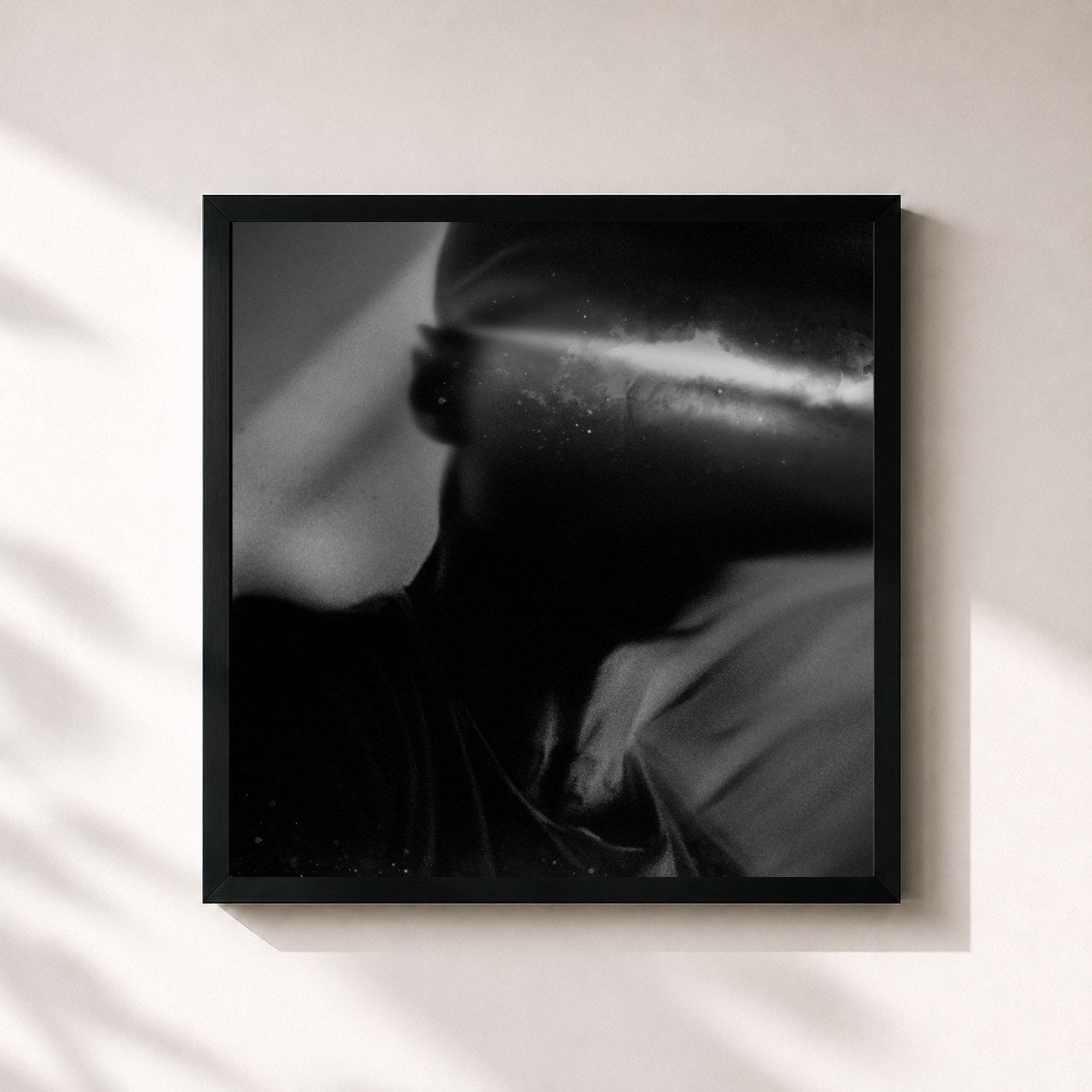 #noir Tableau carré de l'album LMF de Freeze Corleone, cadre noir 32x32 cm