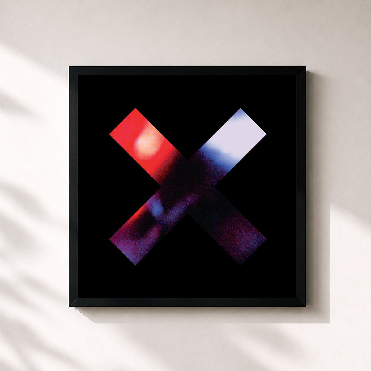 #noir Tableau carré de l'album Crystalised (Remixes) de The xx, cadre noir 32x32 cm