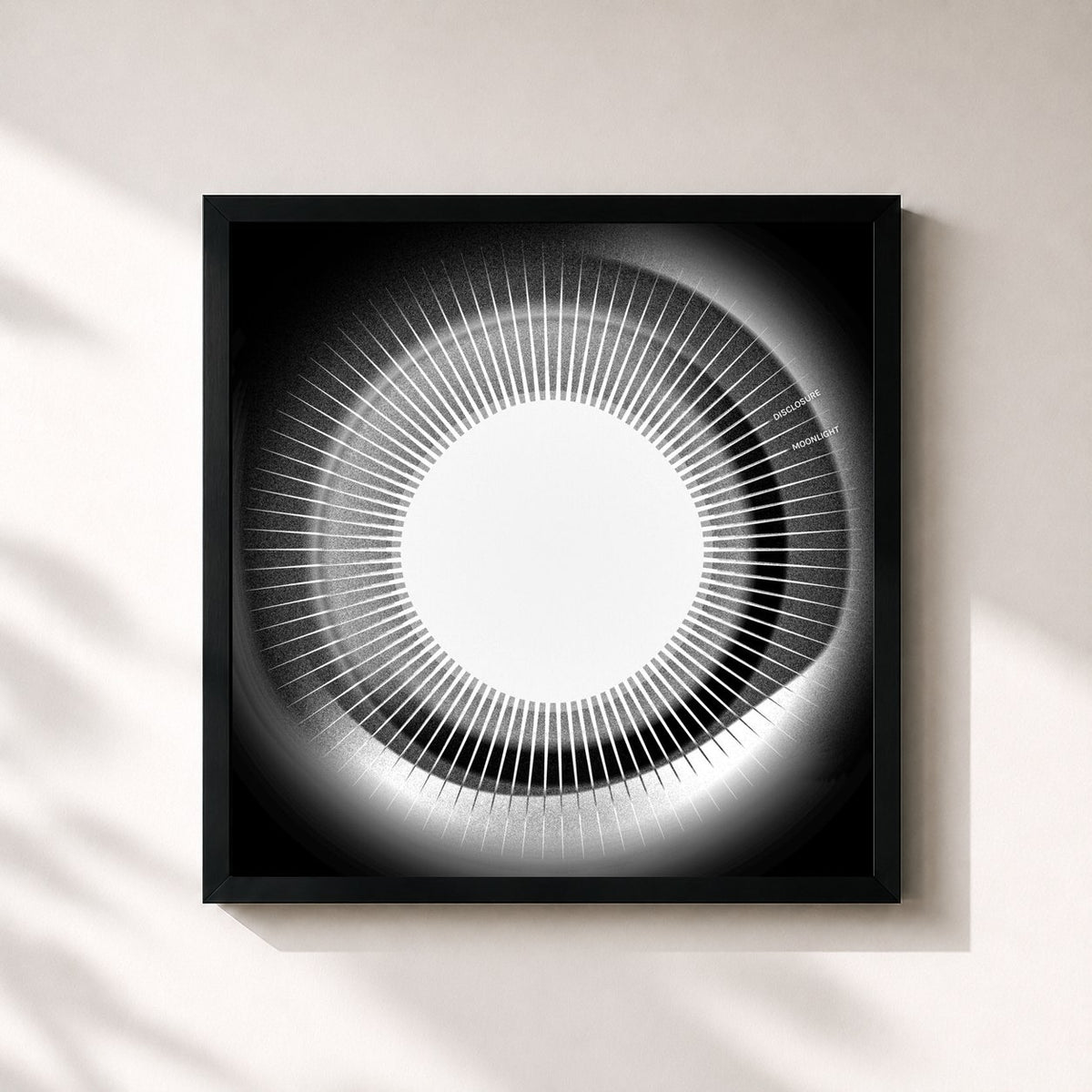 #noir Tableau carré de l'album Moonlight de Disclosure, cadre noir 32x32 cm
