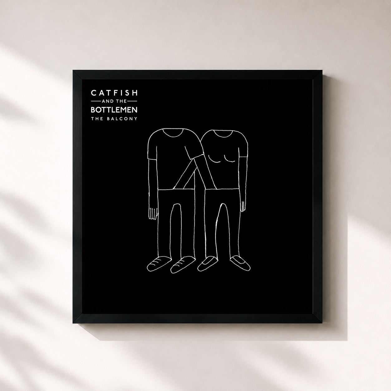 #noir Tableau carré de l'album The Balcony de Catfish and the Bottlemen, cadre noir 32x32 cm
