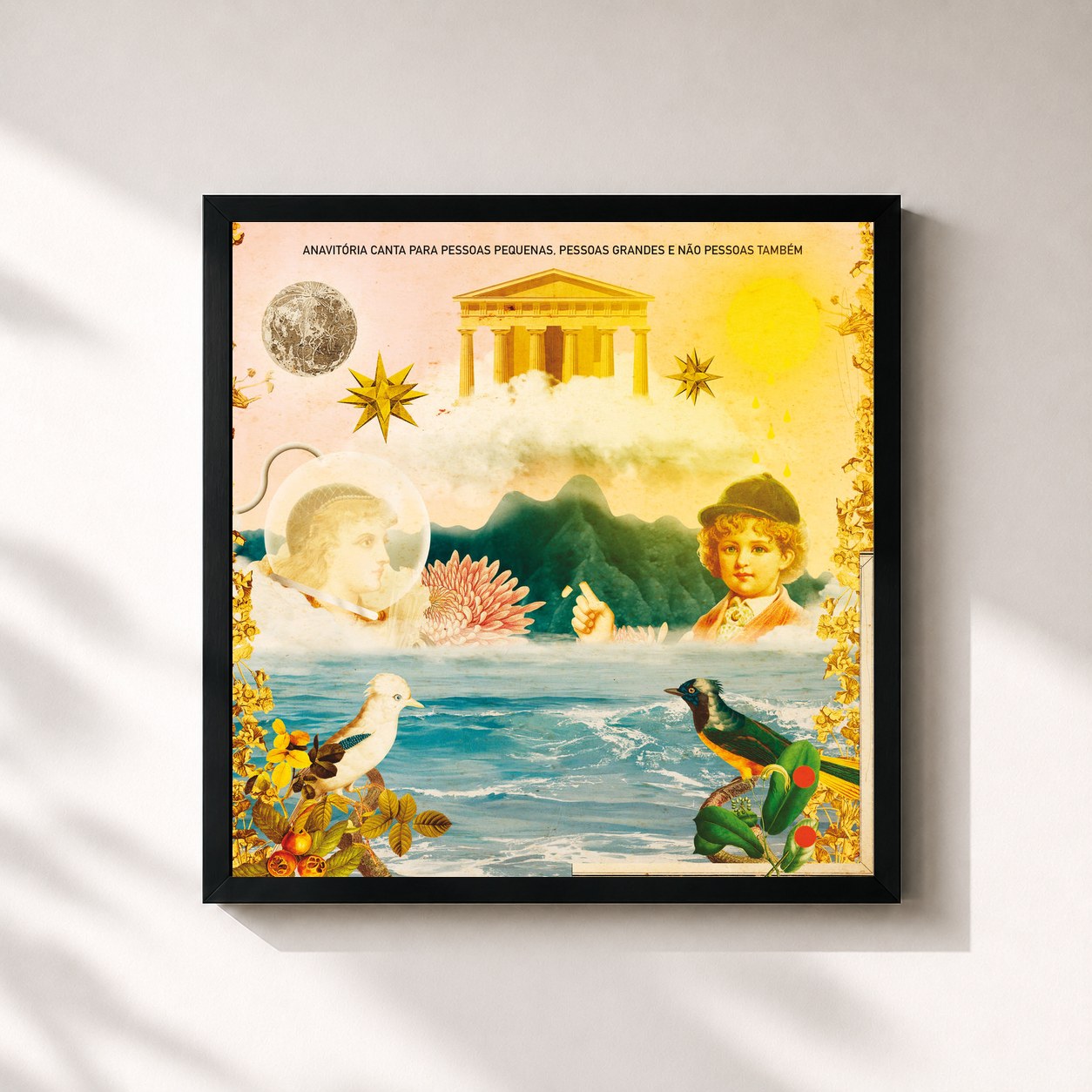#noir Tableau carré de l'album Anavitória Canta Para Pessoas Pequenas, Pessoas Grandes E Não Pessoas Também de ANAVITÓRIA, cadre noir 32x32 cm