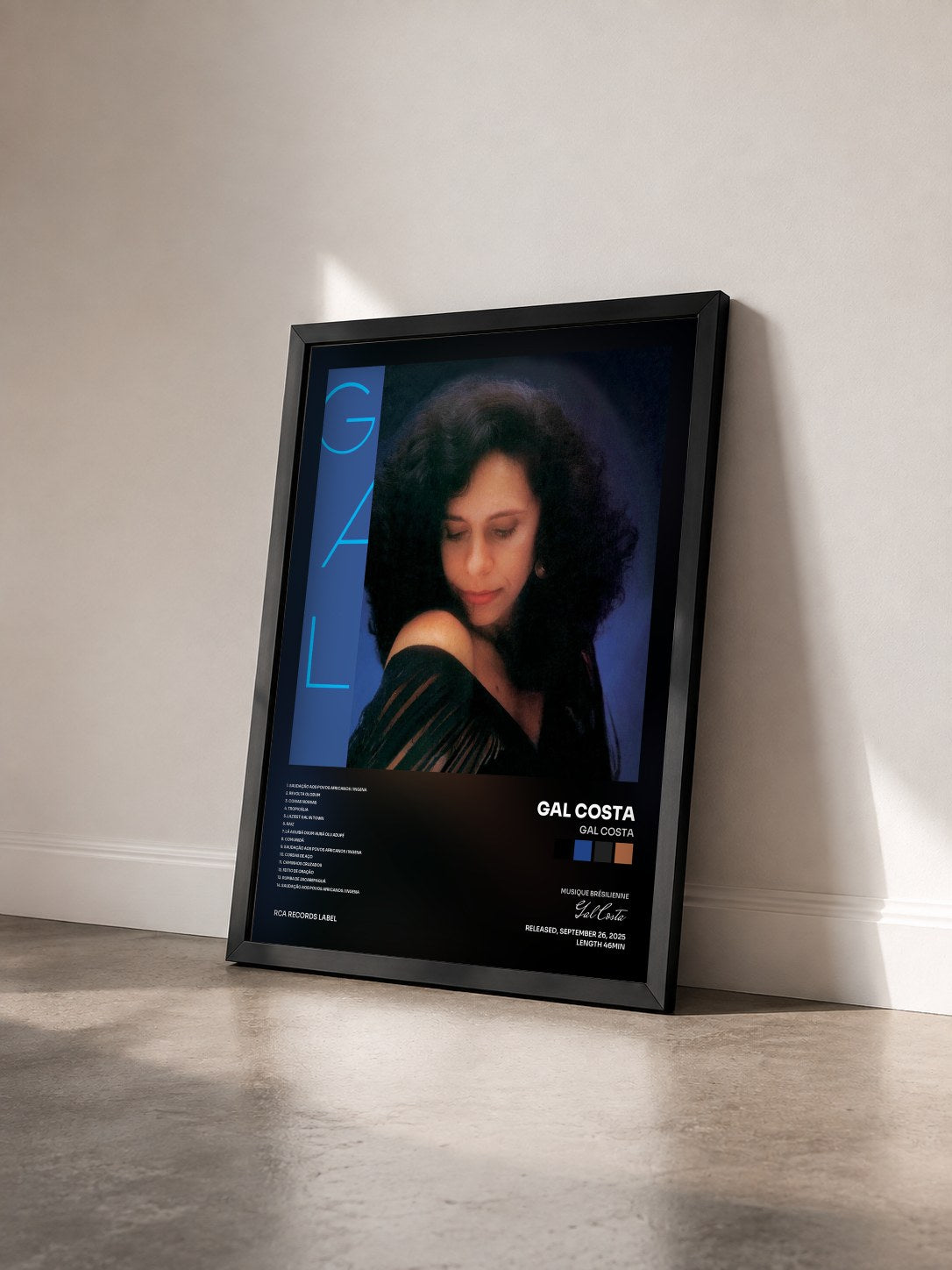 #noir Tableau de l'album Gal Costa de Gal Costa vu de trois quarts, cadre noir