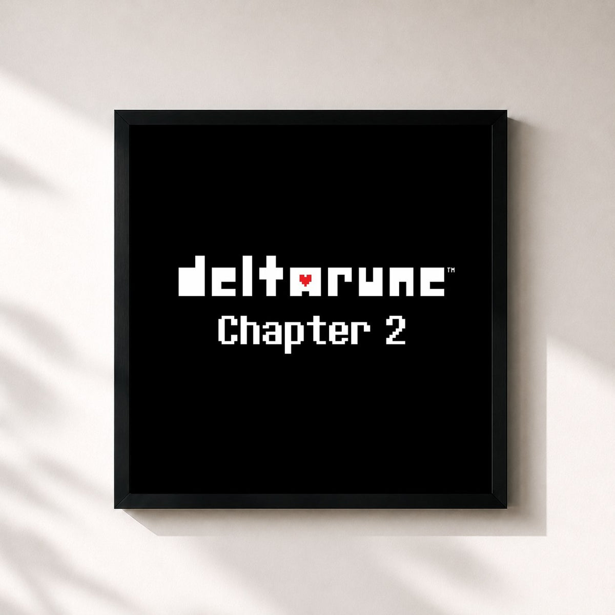 #noir Tableau carré de l'album DELTARUNE Chapter 2 (Original Game Soundtrack) de Toby Fox, cadre noir 32x32 cm