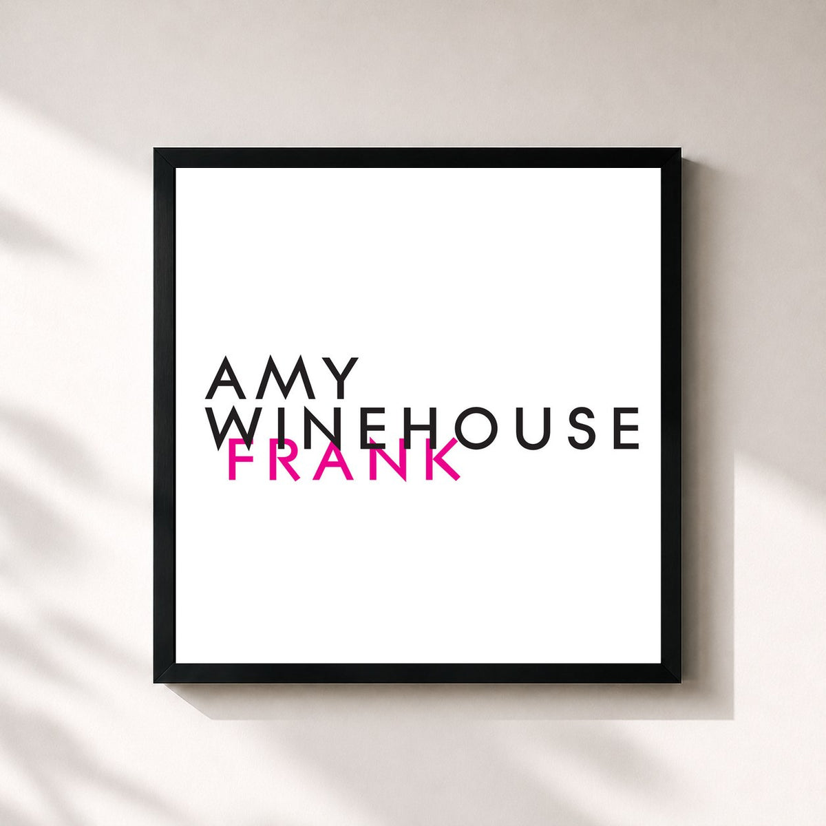 #noir Tableau carré de l'album Frank (Deluxe Edition) de Amy Winehouse, cadre noir 32x32 cm