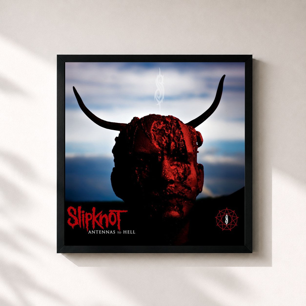 #noir Antennas to Hell (Special Edition) by Slipknot as a square framed art print, black 32x32 cm frame