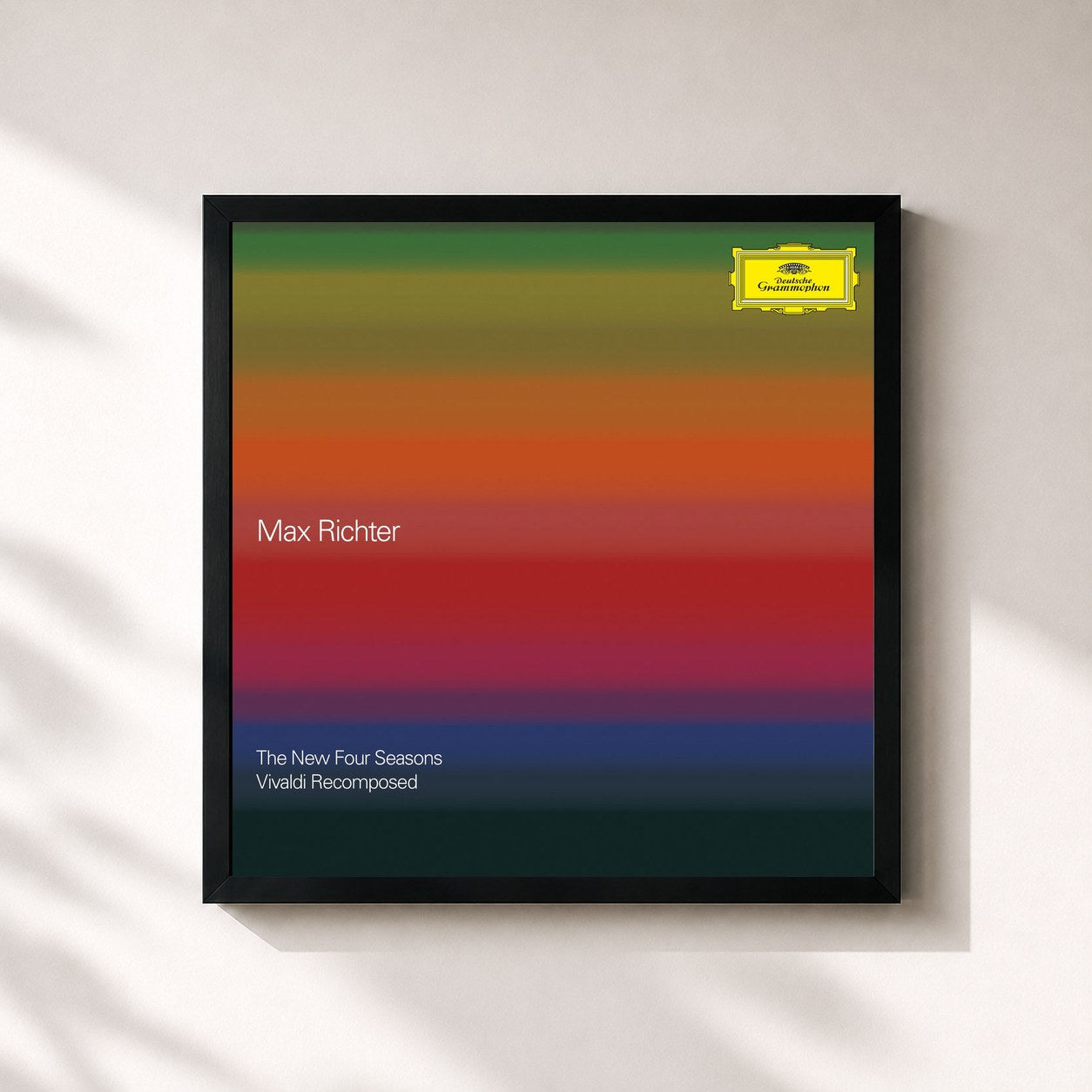 #noir Tableau carré de l'album The New Four Seasons - Vivaldi Recomposed de Max Richter, cadre noir 32x32 cm