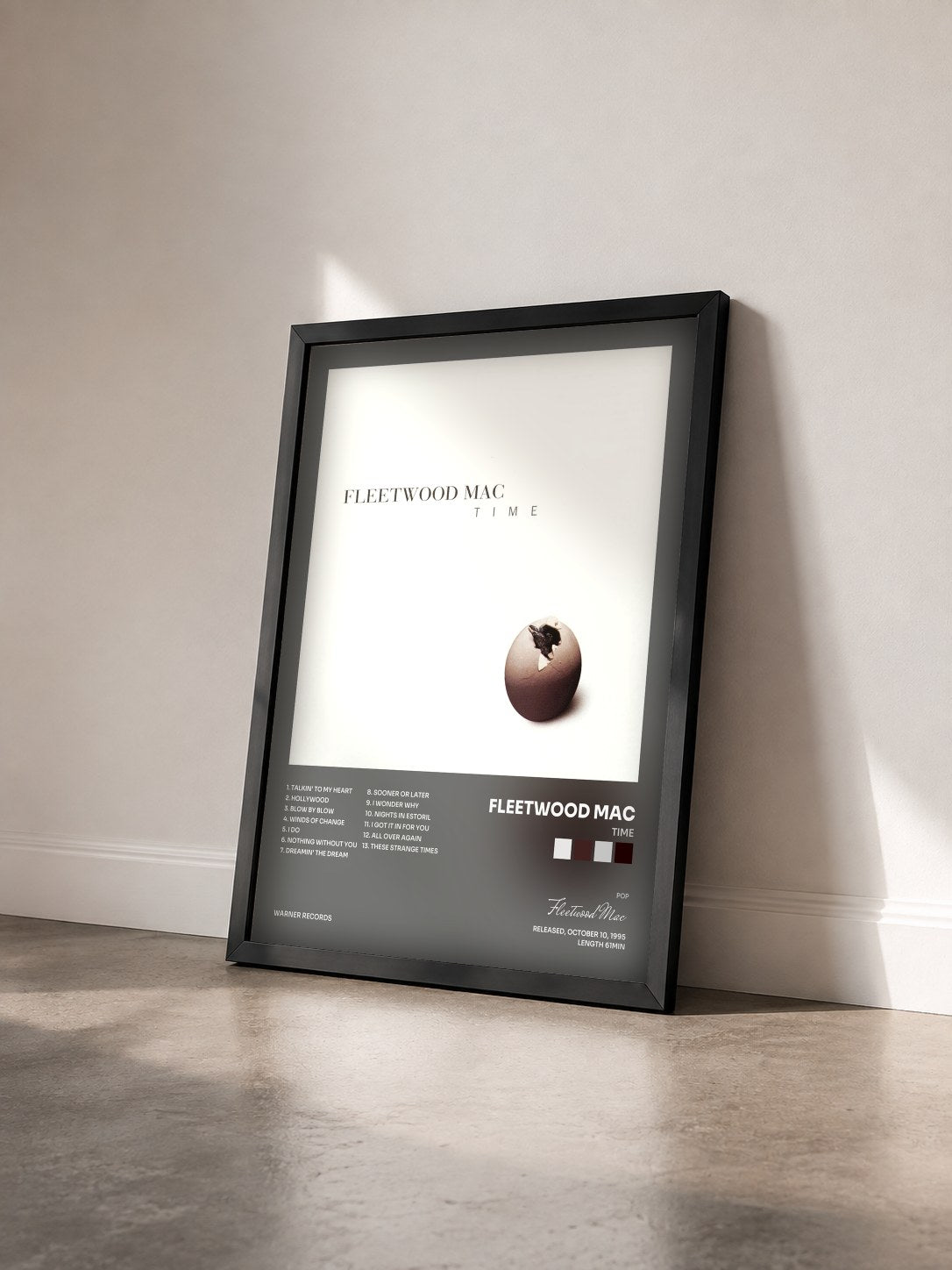 #noir Time von Fleetwood Mac als gerahmter Kunstdruck von schräg gesehen, schwarzer Rahmen