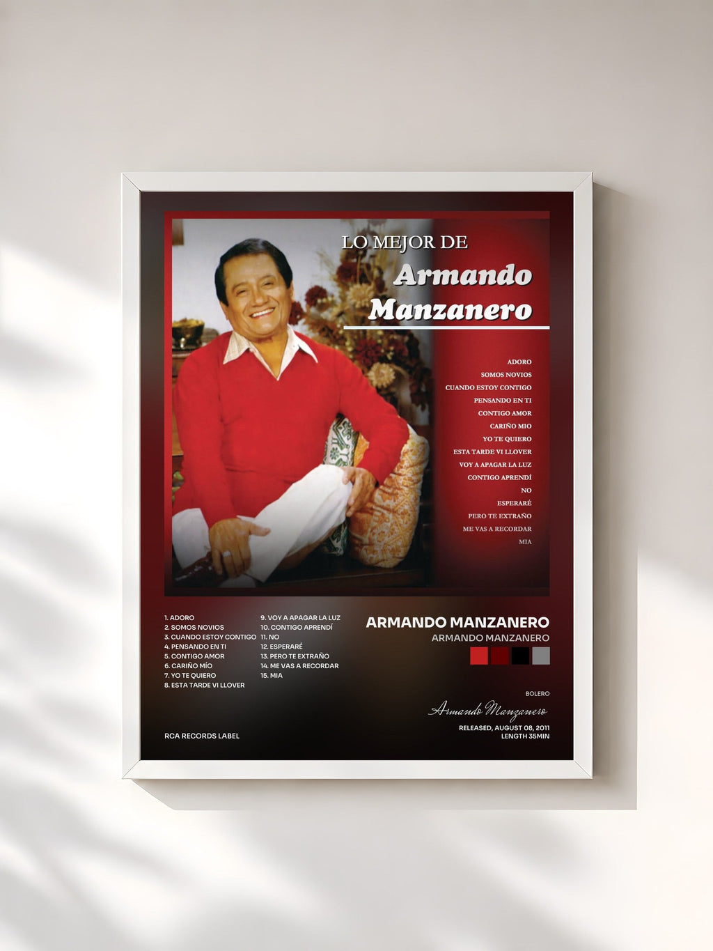 #blanc Armando Manzanero von Armando Manzanero als gerahmter Kunstdruck, weißer Rahmen, gedruckt und gerahmt in Frankreich