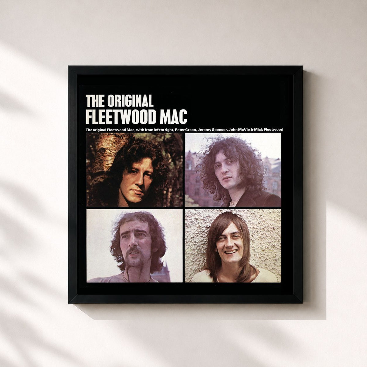 #noir The Original Fleetwood Mac von Fleetwood Mac als quadratischer Kunstdruck, schwarzer Rahmen 32x32 cm