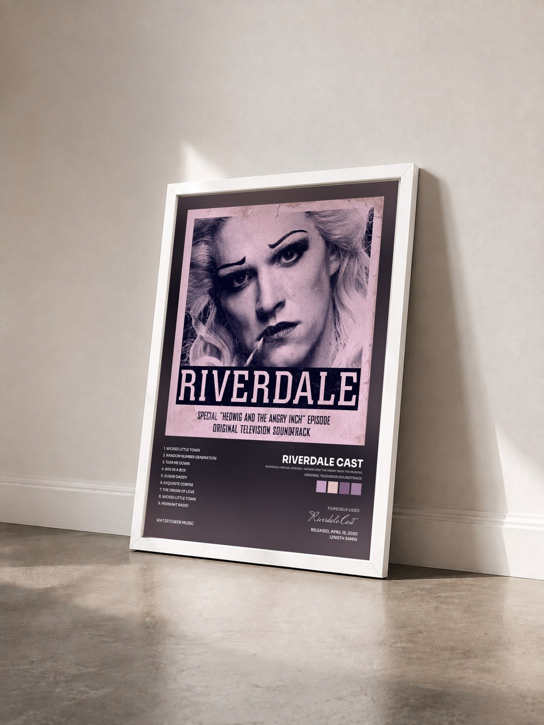 #blanc Tableau de l'album Riverdale: Special Episode - Hedwig and the Angry Inch the Musical (Original Television Soundtrack) de Riverdale Cast vu de trois quarts, cadre blanc