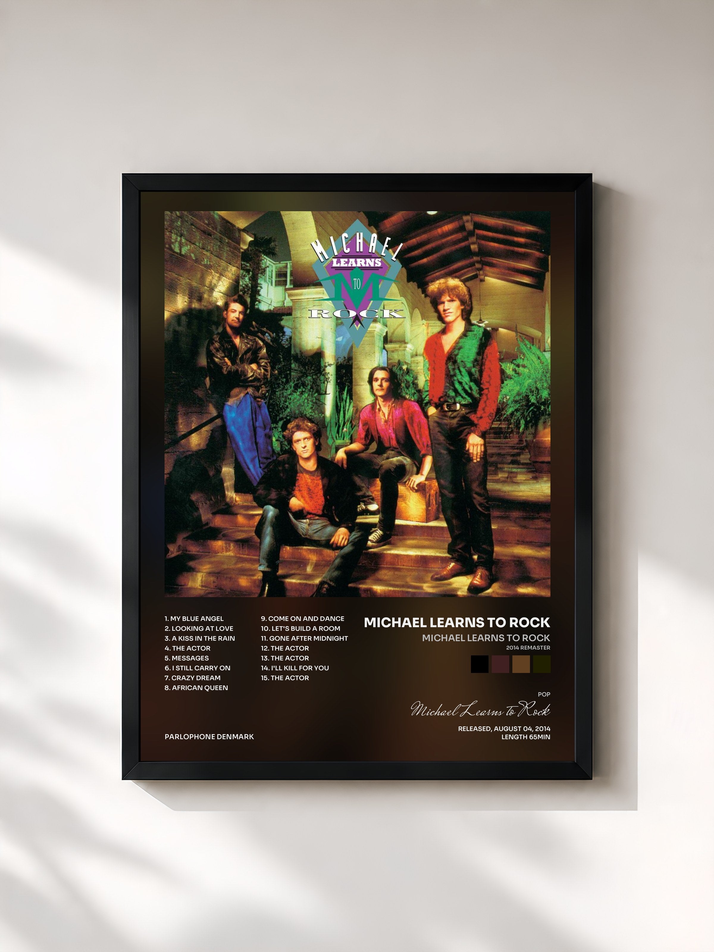 #noir Tableau de l'album Michael Learns To Rock (2014 Remaster) de Michael Learns to Rock, cadre noir, imprimé et encadré en France