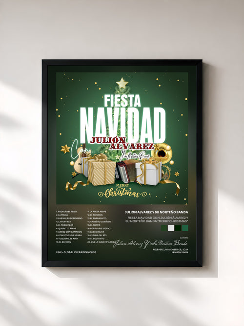 Julion Alvarez Y Su Norteño Banda · Fiesta Navidad Con Julión Álvarez Y Su Norteño Banda "Merry Christmas" — Affiche encadrée