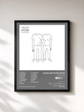 #noir Tableau de l'album The Balcony (10 Year Anniversary) de Catfish and the Bottlemen, cadre noir, imprimé et encadré en France