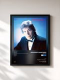 #noir Tableau de l'album Calidad de Adalberto Santiago, cadre noir, imprimé et encadré en France
