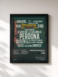 #noir Tableau de l'album Perdona de Perdidos De Sinaloa, cadre noir, imprimé et encadré en France
