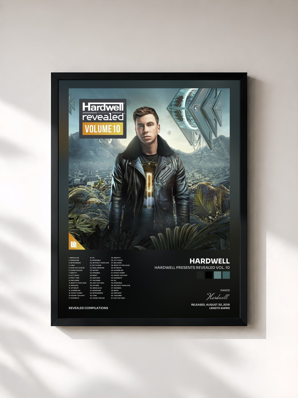 #noir Hardwell presents Revealed Vol. 10 di Hardwell in stampa incorniciata, cornice nera, stampata e incorniciata in Francia