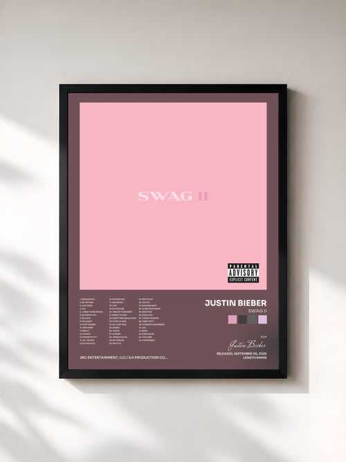 Justin Bieber · SWAG II — Gerahmter Kunstdruck