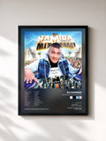 #noir Tableau de l'album DJ Hamida Mix Party 2015 de DJ Hamida, cadre noir, imprimé et encadré en France