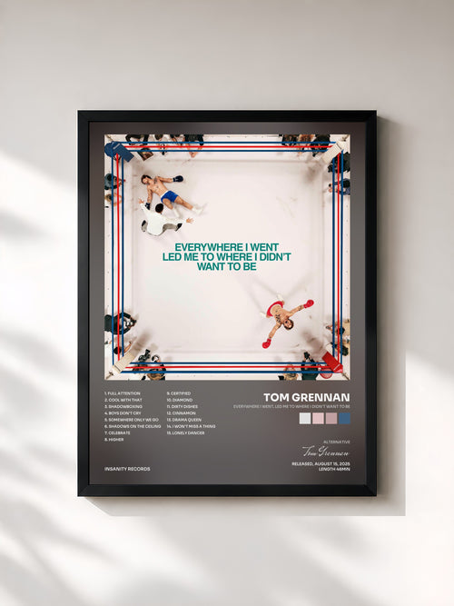 Tom Grennan · Everywhere I Went, Led Me to Where I Didn't Want to Be — Affiche encadrée