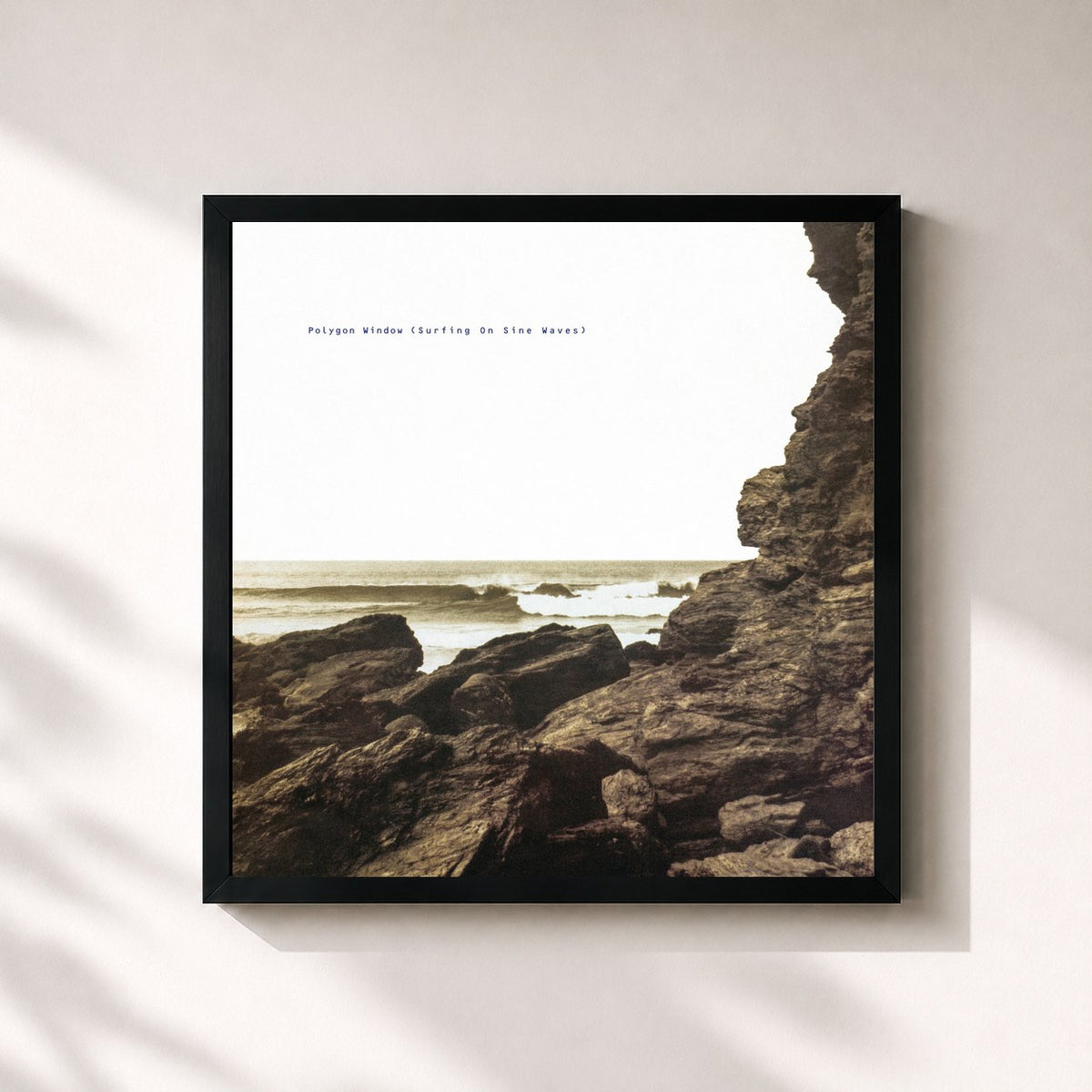 #noir Tableau carré de l'album Surfing On Sine Waves (Expanded Edition) de Aphex Twin, cadre noir 32x32 cm