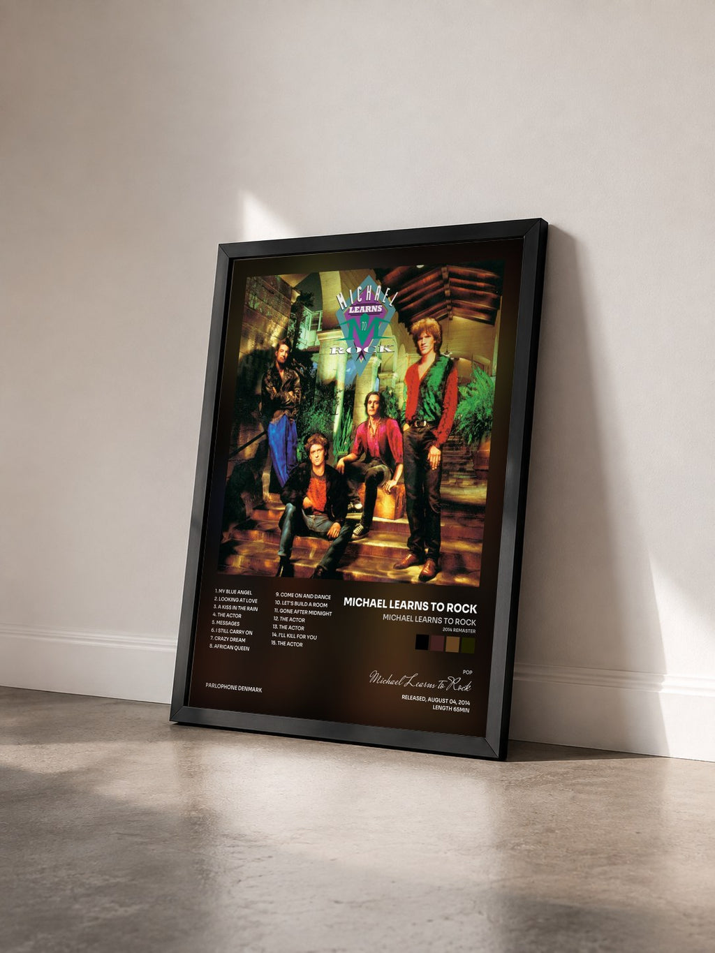 #noir Tableau de l'album Michael Learns To Rock (2014 Remaster) de Michael Learns to Rock vu de trois quarts, cadre noir
