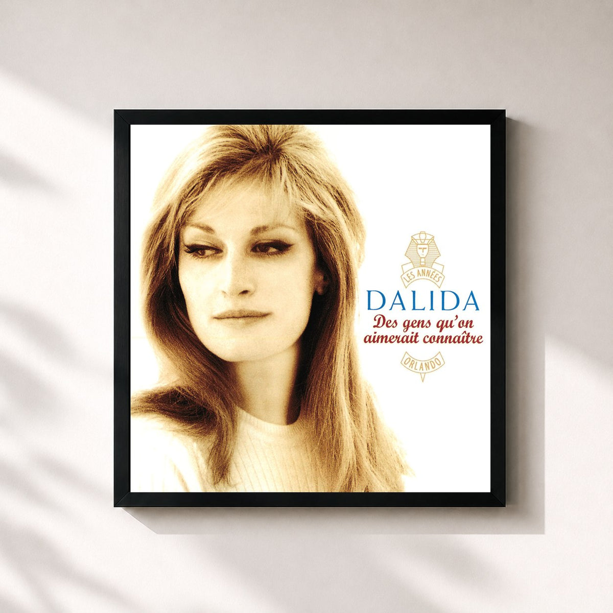 #noir Volume 3 di Dalida in stampa quadrata incorniciata, cornice nera 32x32 cm