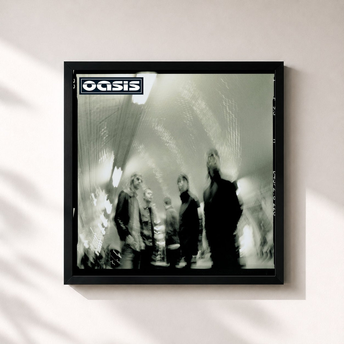 #noir Tableau carré de l'album Heathen Chemistry de Oasis, cadre noir 32x32 cm