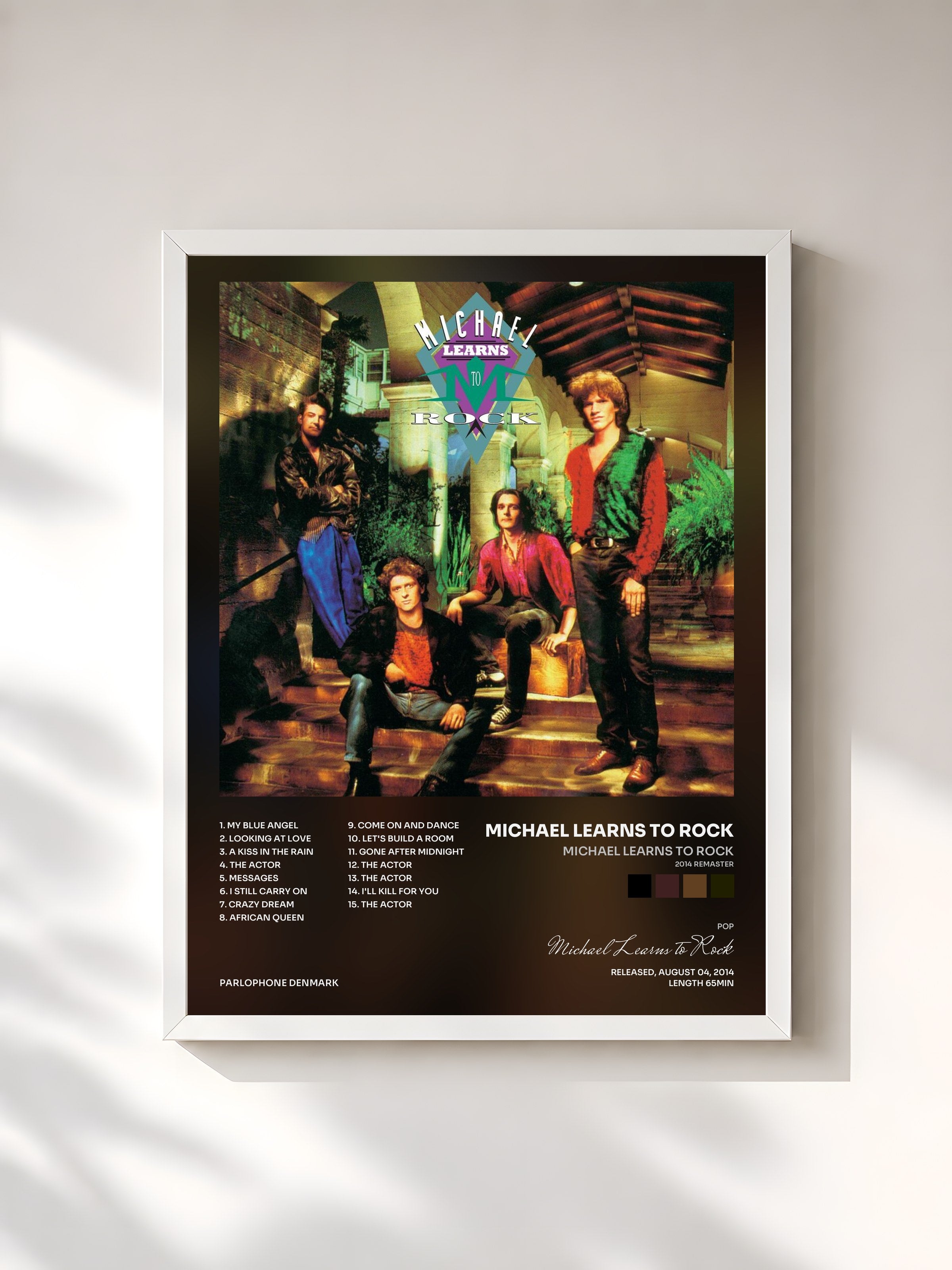 #blanc Tableau de l'album Michael Learns To Rock (2014 Remaster) de Michael Learns to Rock, cadre blanc, imprimé et encadré en France