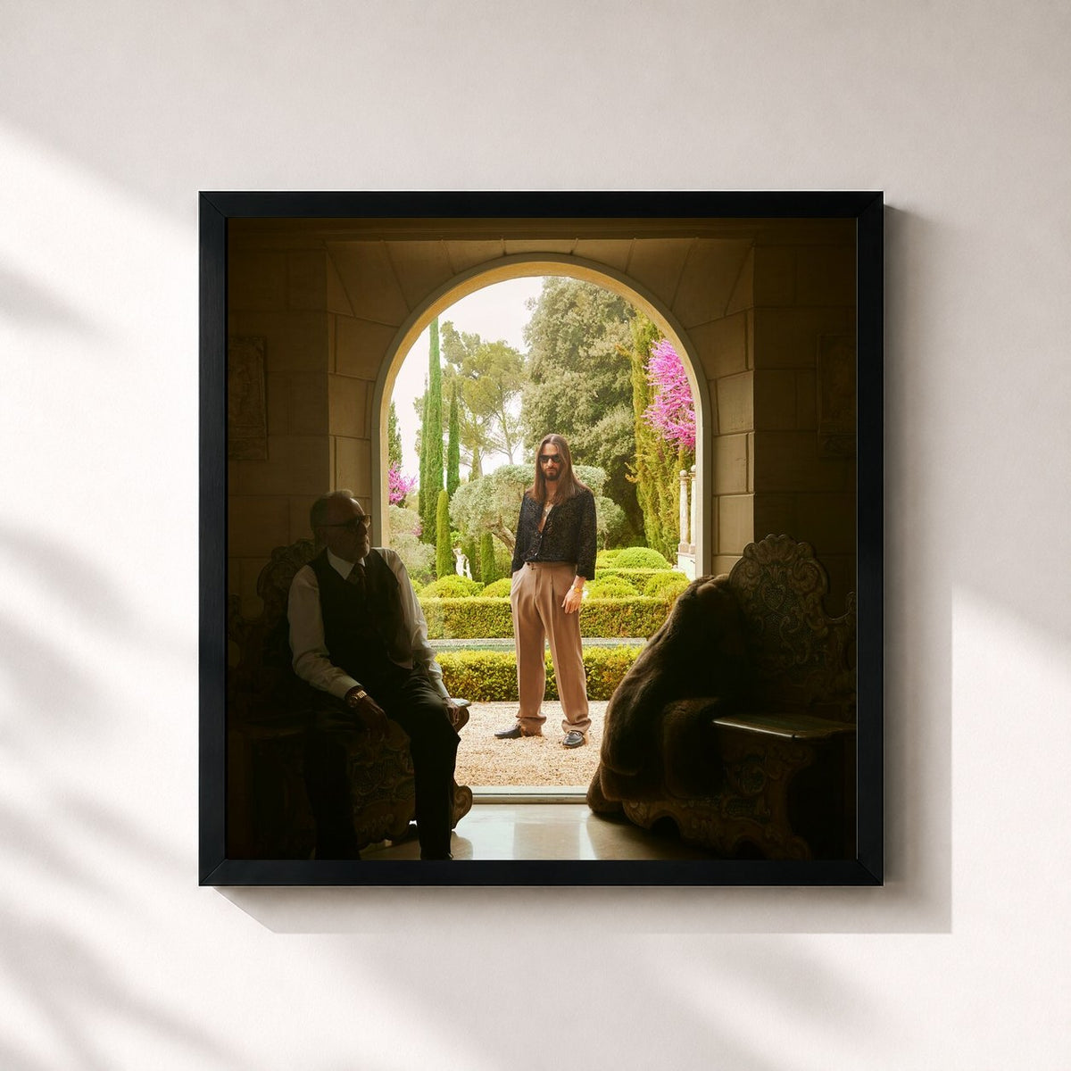 #noir Tableau carré de l'album JVLIVS Prequel : Giulio de SCH, cadre noir 32x32 cm