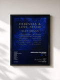 #noir Tableau de l'album Blue Songs de Hercules & Love Affair, cadre noir, imprimé et encadré en France