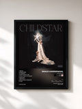 #noir Tableau de l'album CHILDSTAR de Grace VanderWaal, cadre noir, imprimé et encadré en France