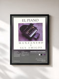 #noir Tableau de l'album El Piano, Manzanero Y Sus Amigos de Armando Manzanero, cadre noir, imprimé et encadré en France