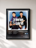 #noir Tableau de l'album Histórias Do Coração de Zé Henrique & Gabriel, cadre noir, imprimé et encadré en France