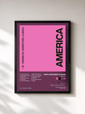 #noir Tableau de l'album America de Thirty Seconds to Mars, cadre noir, imprimé et encadré en France