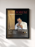 #noir Tableau de l'album Antonio Brasileiro de Antonio Carlos Jobim, cadre noir, imprimé et encadré en France