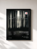 #noir Night After Night (Music from the Movies of M. Night Shyamalan) by James Newton Howard as a framed art print, black frame, printed and framed in France