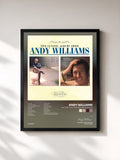 #noir Tableau de l'album Solitaire / First Time Ever I Saw Your Face de Andy Williams, cadre noir, imprimé et encadré en France