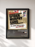 #noir Tableau de l'album 30 Jahre Rock'n'Roll de Spider Murphy Gang, cadre noir, imprimé et encadré en France