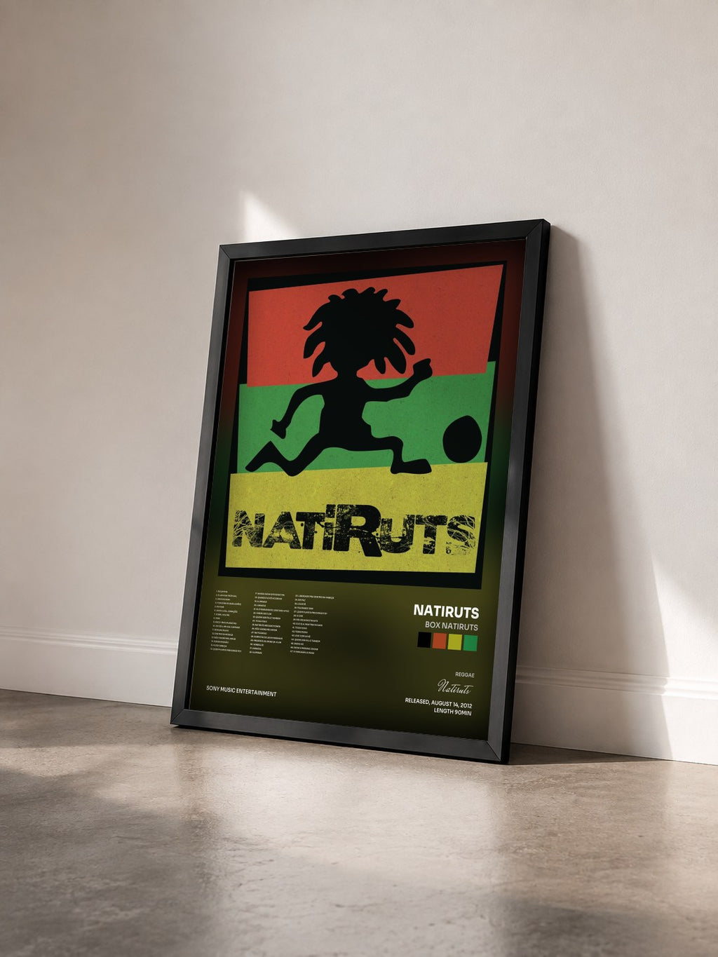 #noir Tableau de l'album Box Natiruts de Natiruts vu de trois quarts, cadre noir