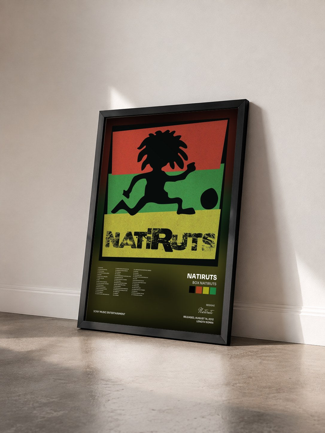 #noir Tableau de l'album Box Natiruts de Natiruts vu de trois quarts, cadre noir