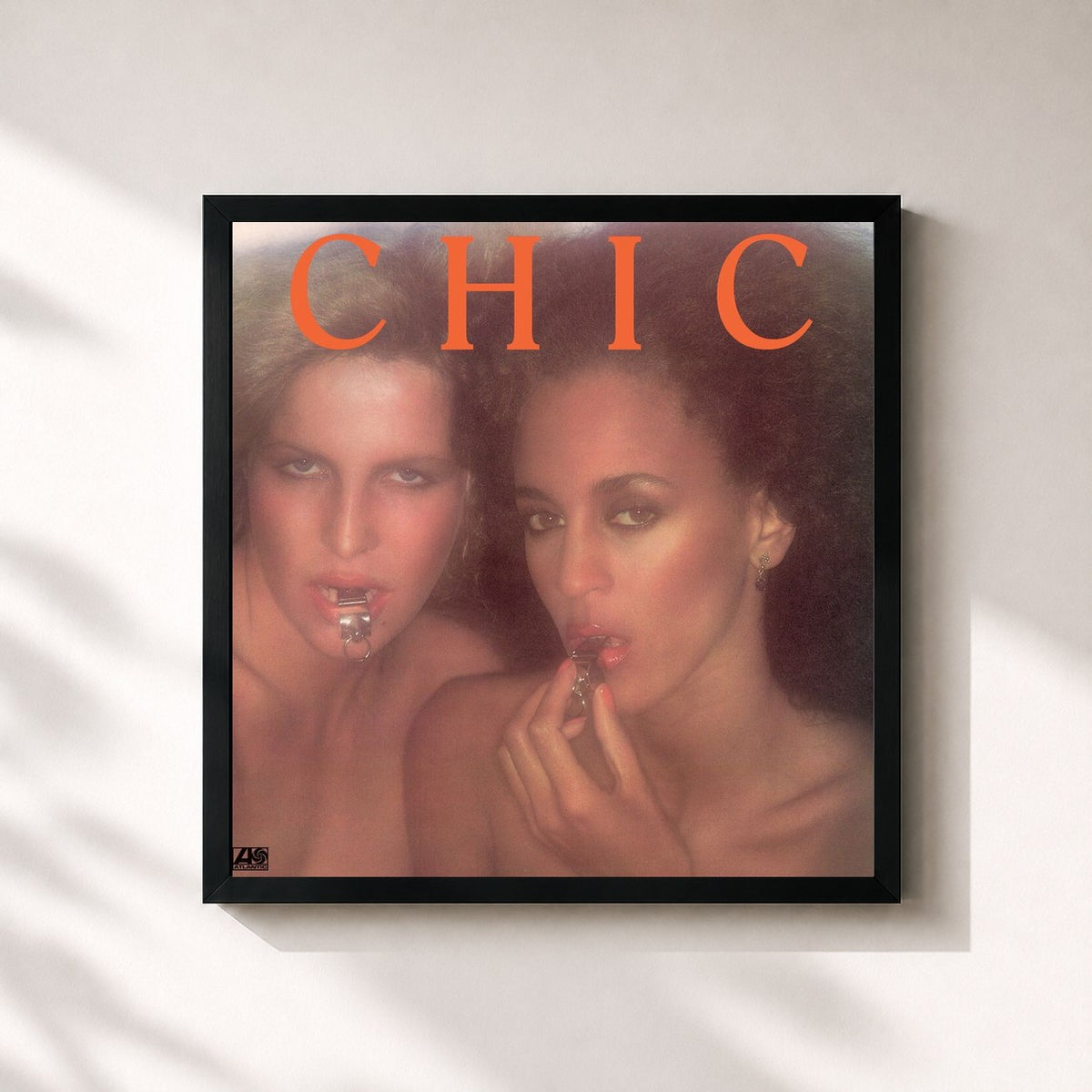 #noir Tableau carré de l'album Chic (2018 Remaster) de Chic, cadre noir 32x32 cm