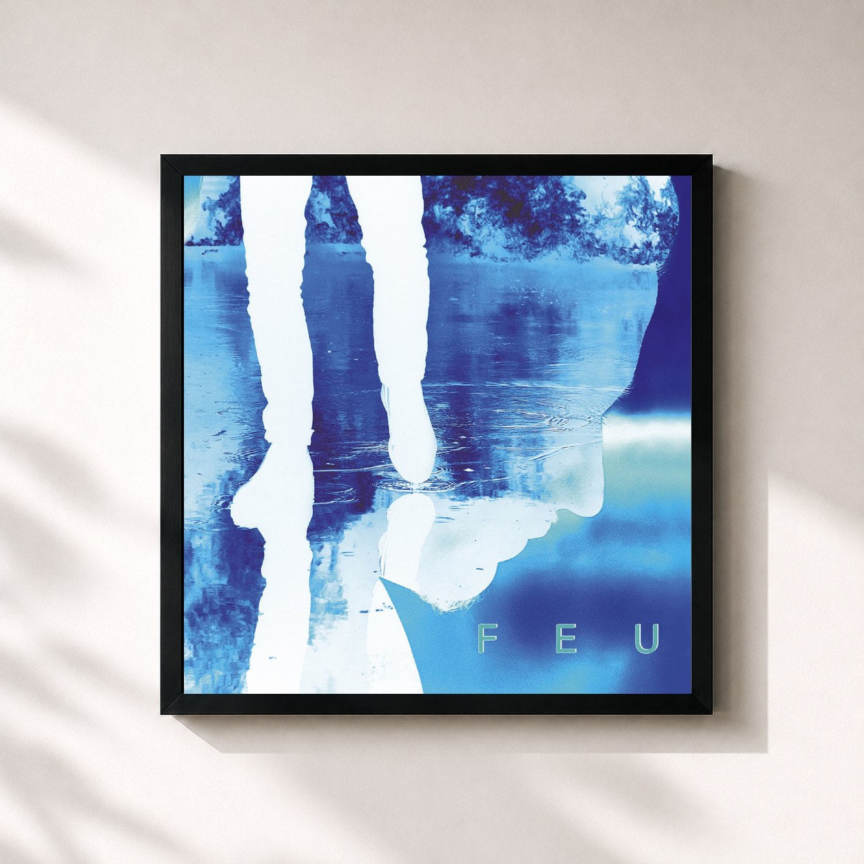 #noir Feu (Ré-édition) di Nekfeu in stampa quadrata incorniciata, cornice nera 32x32 cm
