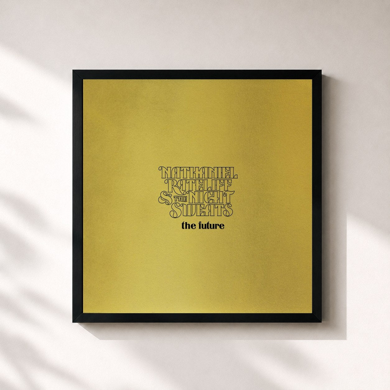 #noir Tableau carré de l'album The Future de Nathaniel Rateliff & The Night Sweats, cadre noir 32x32 cm